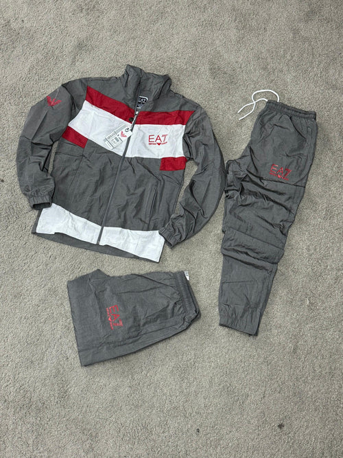 Chandal Armani (Rojo y gris oscuro) Max calidad